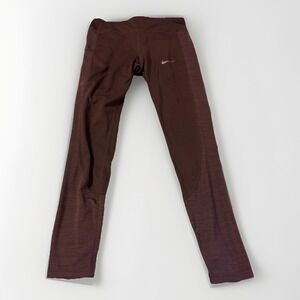 Nike Dri Fit Power Racer Leggings Womens M Mink Brown Running Active 930393-253